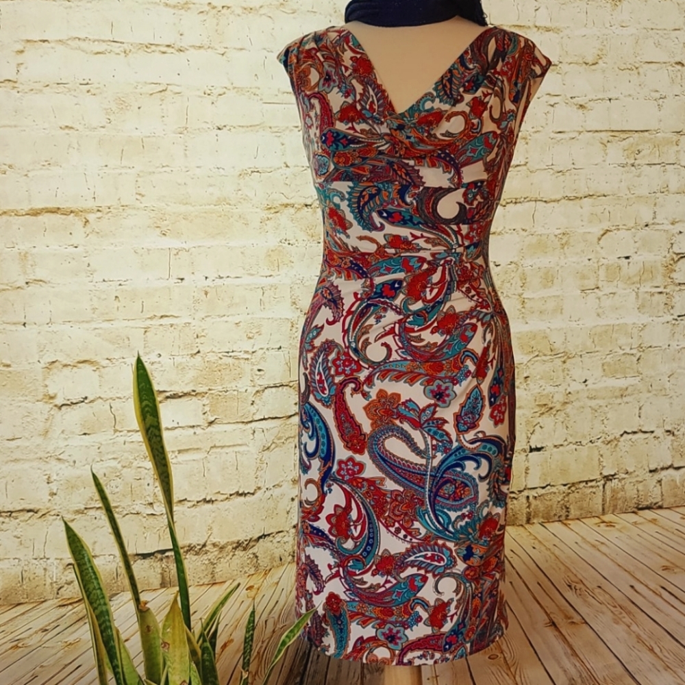 Lauren fully lined sheath sleeveless dress